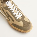 HERMES Jet Sneakers Beige Lin Vert Toundra luxury low-top designer shoes