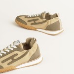 HERMES Jet Sneakers Beige Lin Vert Toundra luxury low-top designer shoes