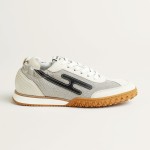 HERMES Jet Sneaker Multicolore Prunoir luxury designer sport shoe side view