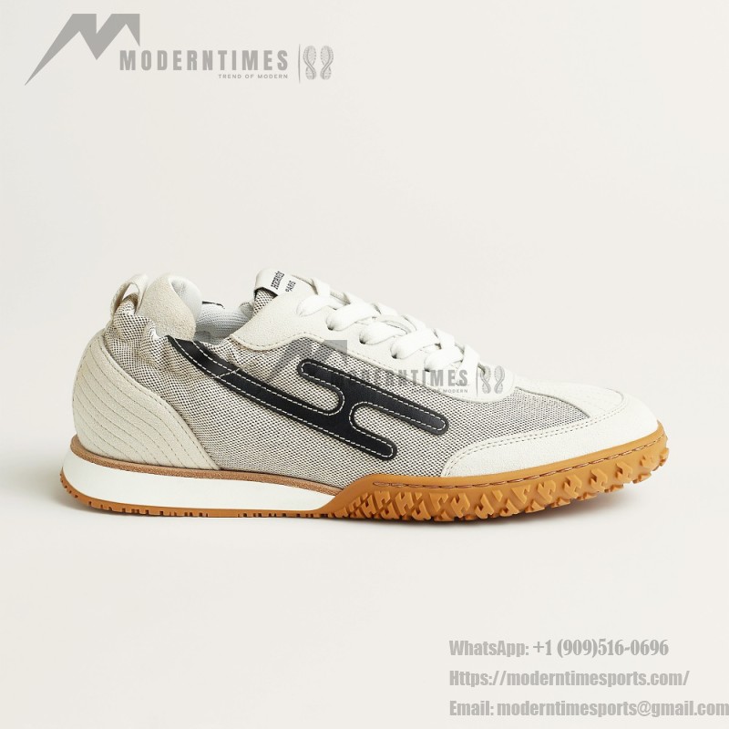 HERMES Jet Sneaker Multicolore Prunoir luxury designer sport shoe side view