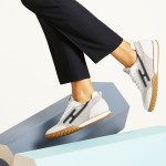 HERMES Jet Sneaker Multicolore Prunoir luxury designer sport shoe side view