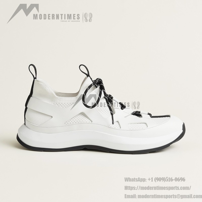 HERMES Katana white men’s luxury sport sneakers side view