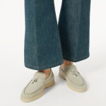 Loro Piana Summer Charms Walk Loafer FAE5444-60L0 Deep Ice Women's Comfort Flats Front View