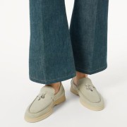 Loro Piana Summer Charms Walk Loafer FAE5444-60L0 Deep Ice Women's Comfort Flats