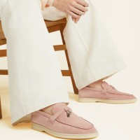 Loro Piana Summer Charms Walk Loafer FAE5444-30AT Flowering Cherry Women's Comfort Flats | Luxury Designer Shoes