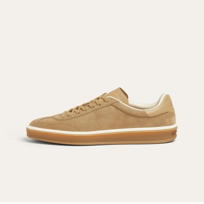 Loro Piana Tennis Walk Sneaker FAN8505-H755 Men – Light Wood Smoke Suede Casual Shoes