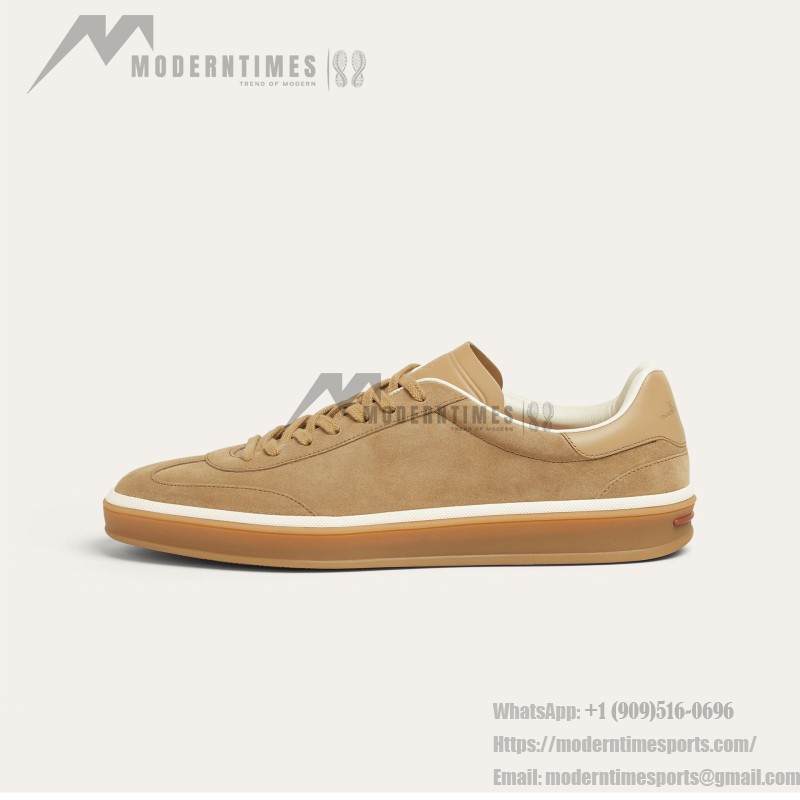 Loro Piana Men's Tennis Walk Sneaker – Light Wood Smoke Suede Loro Piana Tennis Walk Sneaker FAN8505-H755 in Light Wood Smoke Suede for Men