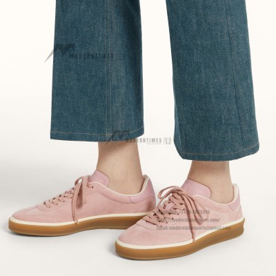Loro Piana Tennis Walk Sneaker Summer Pink FAO1547-30IH – Suede Low Top Luxury Sneakers for Wome