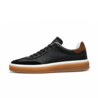 Loro Piana Tennis Walk Sneaker Black Calfskin & Suede FAO9334_8000