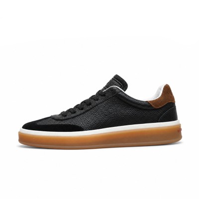 Loro Piana Tennis Walk Sneaker Black Calfskin & Suede FAO9334_8000