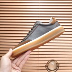 Loro Piana Tennis Walk Sneaker Dark Chocolate Brown Coffee leather suede gum sole sneakers
