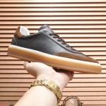 Loro Piana Tennis Walk Sneaker Dark Chocolate Brown Coffee leather suede gum sole sneakers