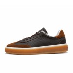 Loro Piana Tennis Walk Sneaker Dark Chocolate Brown Coffee leather suede gum sole sneakers