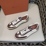 Loro Piana Tennis Walk Sneaker Chocolate Brown quiet luxury low top casual shoes for men with gum sole