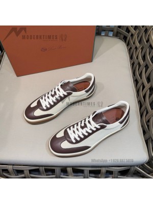 Loro Piana Tennis Walk Sneaker Chocolate Brown – チョコレートブラウンの上品なロートップカジュアルシューズ メンズ