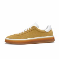 Loro Piana Tennis Walk Sneaker Camel Tan Suede with Coffee Gum Sole
