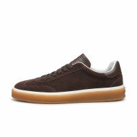 Loro Piana Tennis Walk Sneaker Dark Chocolate Brown Suede with Coffee Gum Sole
