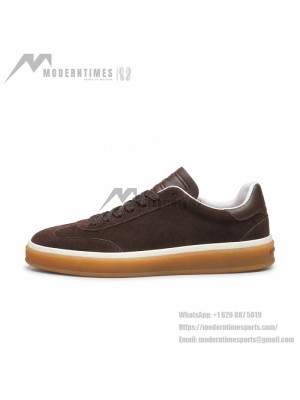 Loro Piana Tennis Walk Sneaker 다크 초콜릿 브라운 스웨이드 커피 컬러 검솔