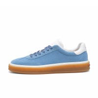Loro Piana Tennis Walk Sneaker Dusty Blue Suede with Coffee Gum Sole