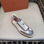 Loro Piana Tennis Walk Sneaker Light Grey minimal luxury low top casual shoes for men with gum sole