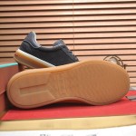 Loro Piana Tennis Walk Sneaker FAN8505_M0WF in Obsidian Grey suede with tonal leather details and Coffee Gum Sole