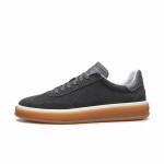 Loro Piana Tennis Walk Sneaker FAN8505_M0WF in Obsidian Grey suede with tonal leather details and Coffee Gum Sole