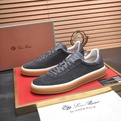Loro Piana Tennis Walk Sneaker Obsidian Grey Suede FAN8505_M0WF