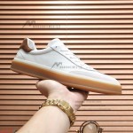 Loro Piana Tennis Walk Sneaker white brown gum sole low top sneakers