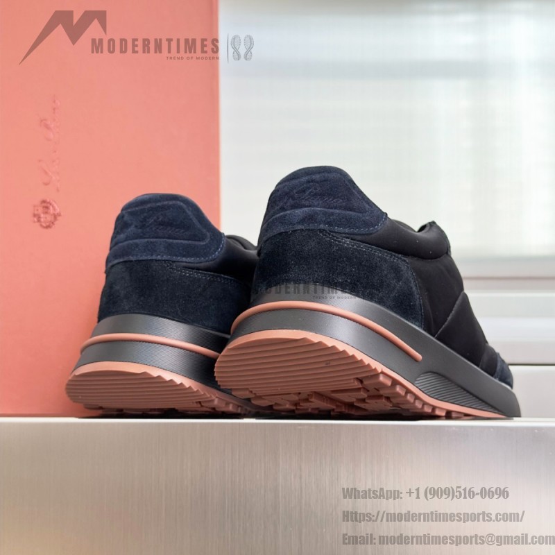 Loro Piana Week End Walk Sneaker Black FAQ2222_8000 Storm System microfiber casual shoes for men