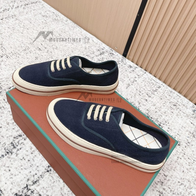 Loro Piana Nantucket Walk Sneaker FAR1445 W000 Blue Navy luxury canvas sneaker for men and women