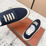 Loro Piana Nantucket Walk Sneaker FAR1445 W000 Blue Navy luxury canvas sneaker for men and women