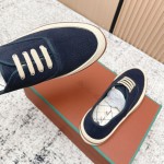 Loro Piana Nantucket Walk Sneaker FAR1445 W000 Blue Navy luxury canvas sneaker for men and women