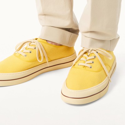 Loro Piana Nantucket Walk Sneaker FAR1445 20I8 Minty Lemon – Luxury Resort Style Sneakers for Men & Women | Lightweight Italian Fashion Canvas Shoes