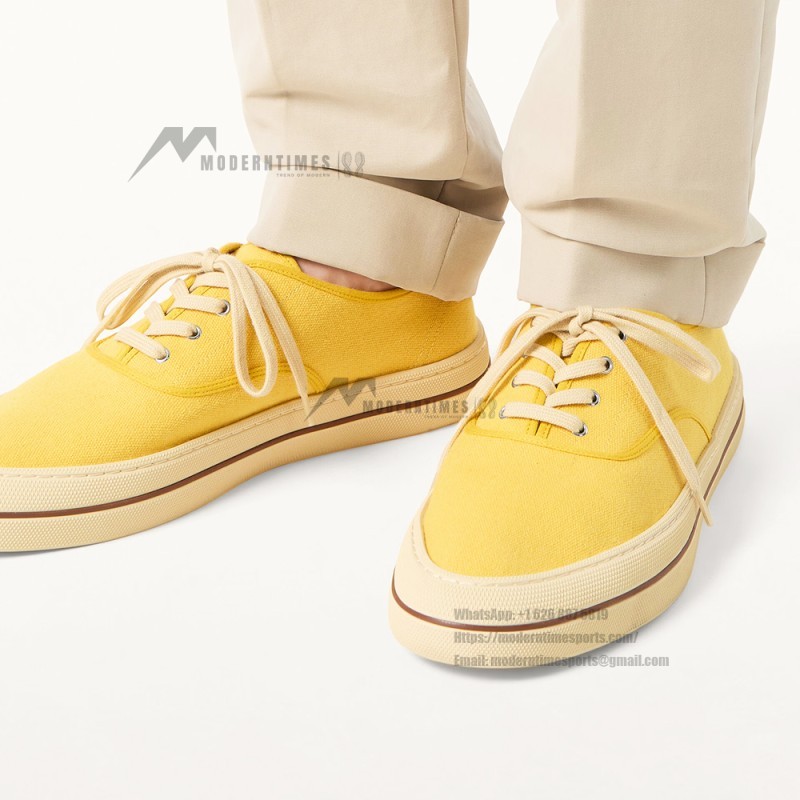 Loro Piana Nantucket Walk Sneaker FAR1445 20I8 Minty Lemon luxury canvas resort sneakers