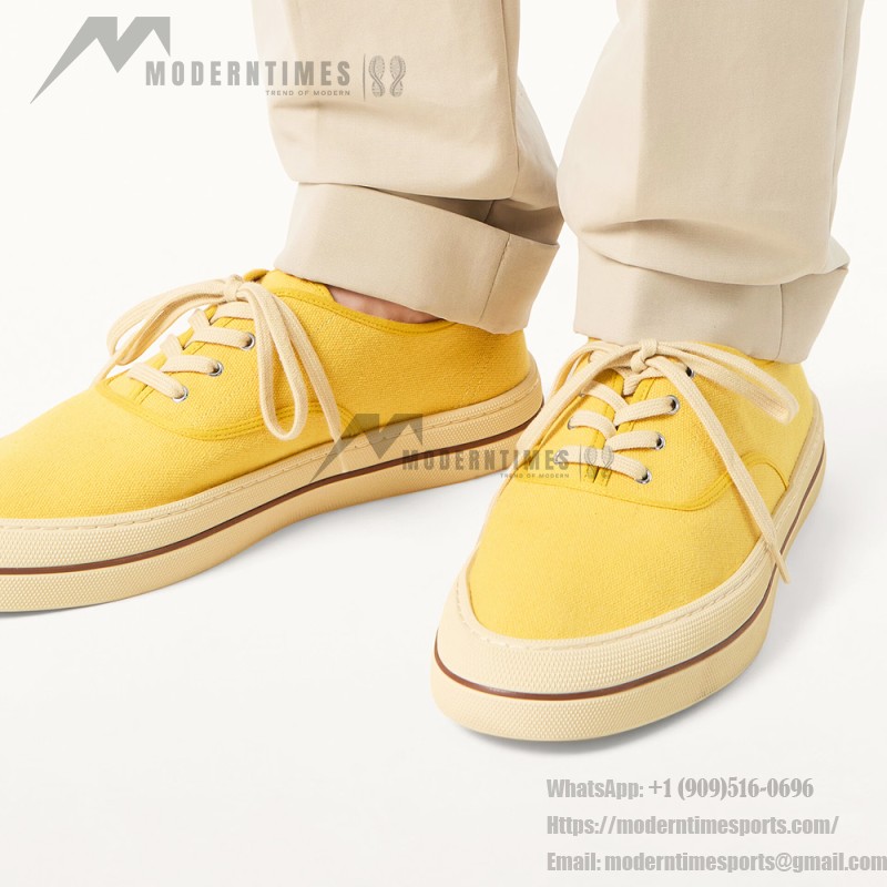 Loro Piana Nantucket Walk Sneaker FAR1445 20I8 Minty Lemon luxury canvas resort sneakers