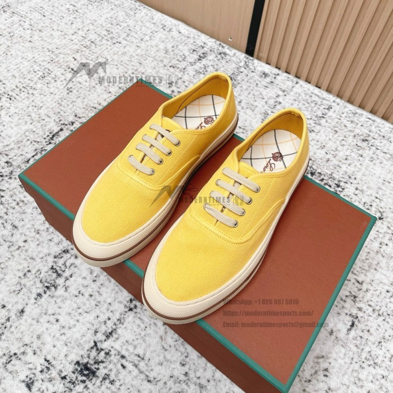 Loro Piana Nantucket Walk Sneaker FAR1445 20I8 Minty Lemon luxury canvas resort sneakers