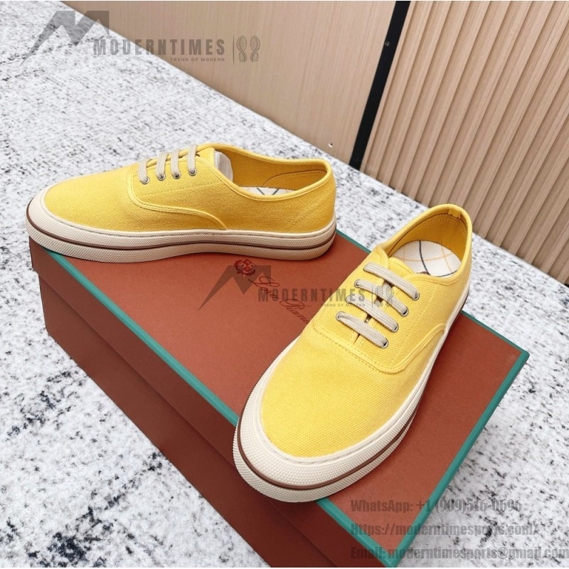 Loro Piana Nantucket Walk Sneaker FAR1445 20I8 Minty Lemon luxury canvas resort sneakers