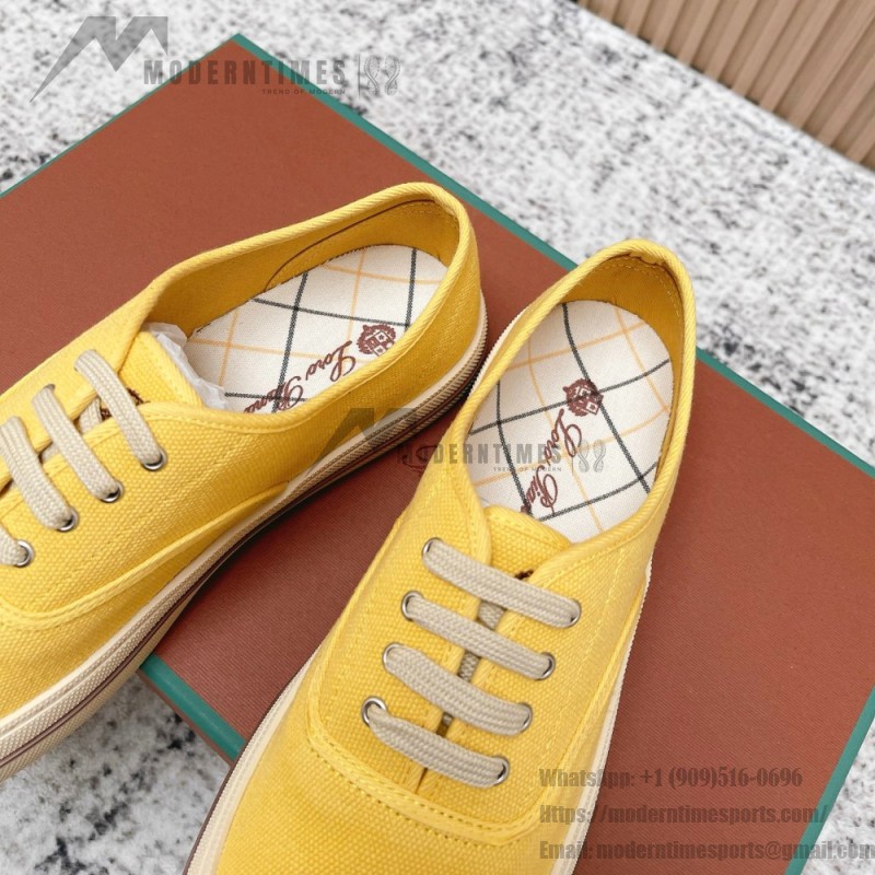 Loro Piana Nantucket Walk Sneaker FAR1445 20I8 Minty Lemon luxury canvas resort sneakers