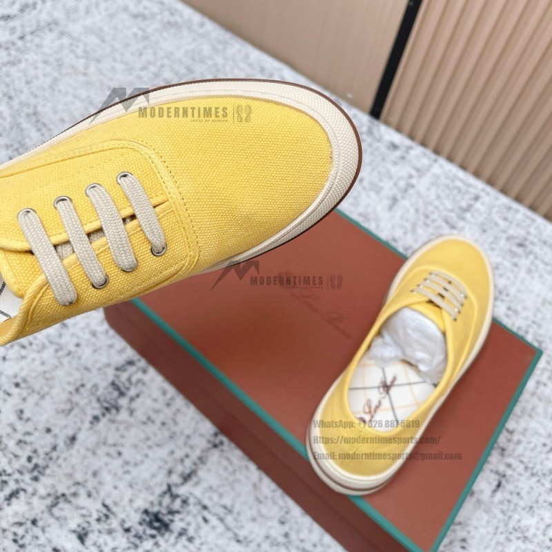 Loro Piana Nantucket Walk Sneaker FAR1445 20I8 Minty Lemon luxury canvas resort sneakers