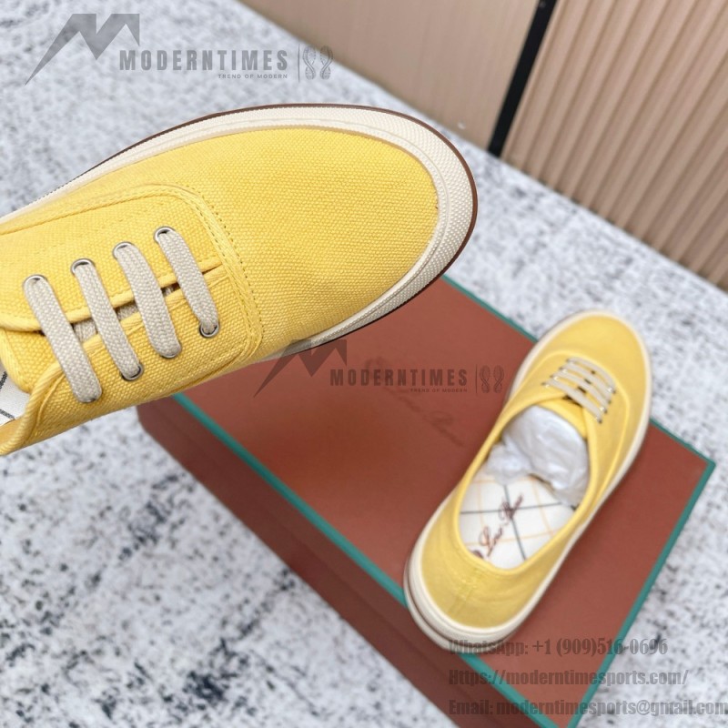 Loro Piana Nantucket Walk Sneaker FAR1445 20I8 Minty Lemon luxury canvas resort sneakers