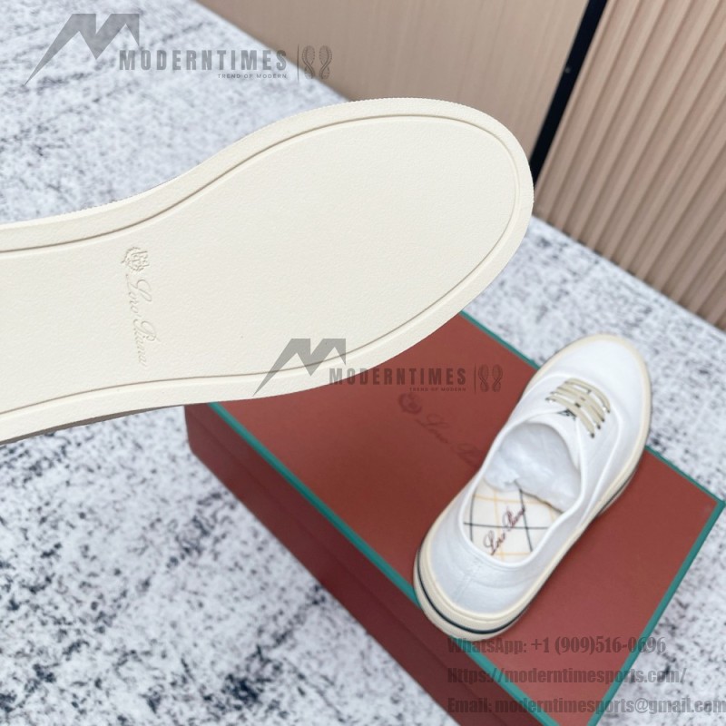 Loro Piana Nantucket Walk Sneaker FAR1445 A018 Natural White luxury summer canvas sneakers