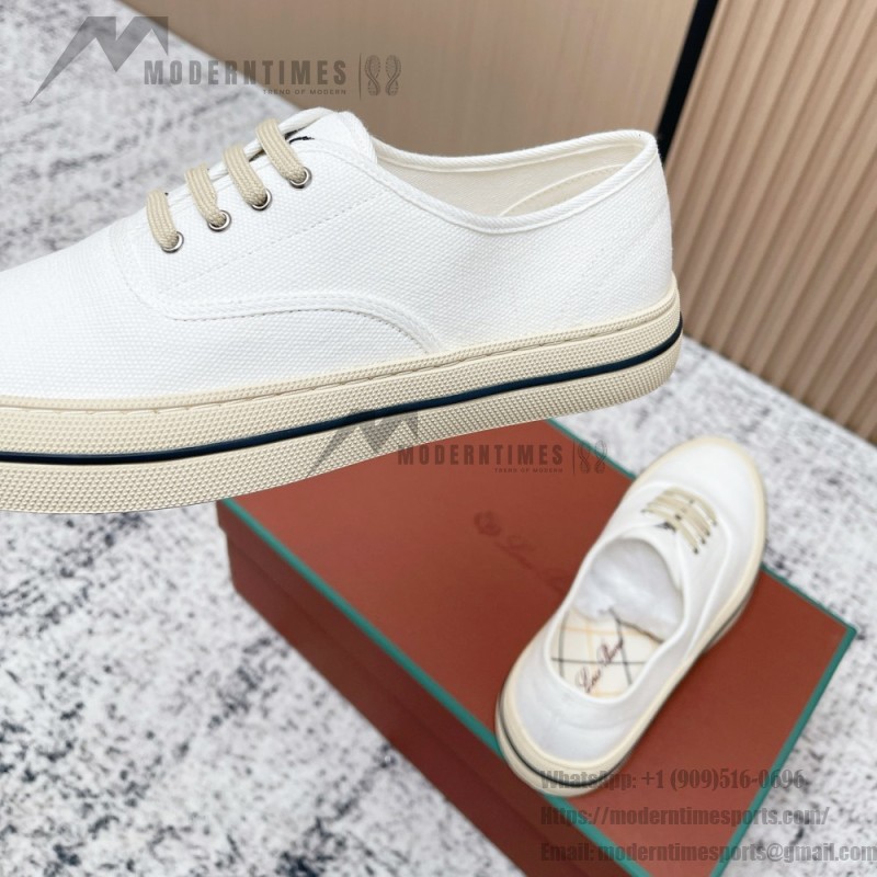Loro Piana Nantucket Walk Sneaker FAR1445 A018 Natural White luxury summer canvas sneakers