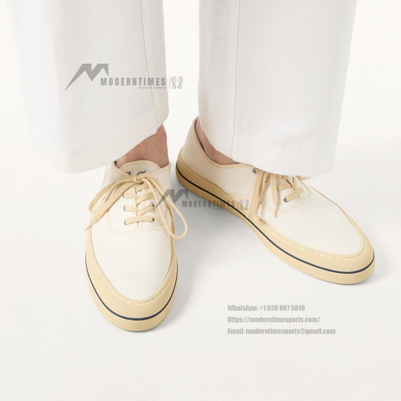 Loro Piana Nantucket Walk Sneaker FAR1445 A018 Natural White luxury summer canvas sneakers