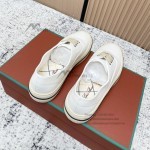 Loro Piana Nantucket Walk Sneaker FAR1445 A018 Natural White luxury summer canvas sneakers