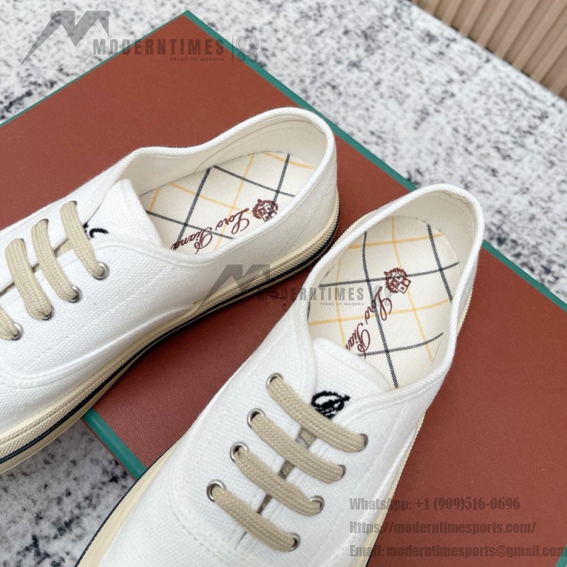 Loro Piana Nantucket Walk Sneaker FAR1445 A018 Natural White luxury summer canvas sneakers