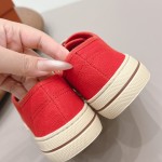 Loro Piana Nantucket Walk Sneaker FAR1445 R354 Red Tango luxury vintage canvas sneakers