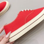 Loro Piana Nantucket Walk Sneaker FAR1445 R354 Red Tango luxury vintage canvas sneakers