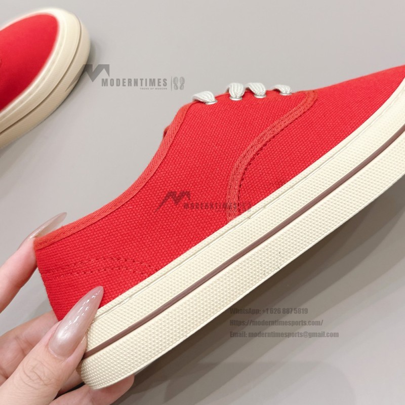 Loro Piana Nantucket Walk Sneaker FAR1445 R354 Red Tango luxury vintage canvas sneakers