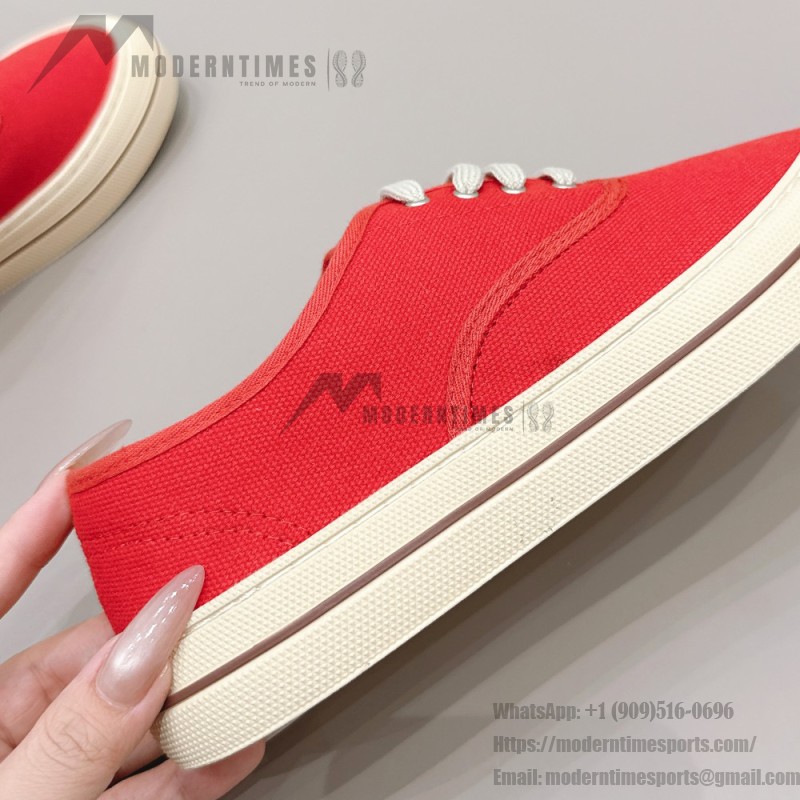 Loro Piana Nantucket Walk Sneaker FAR1445 R354 Red Tango luxury vintage canvas sneakers