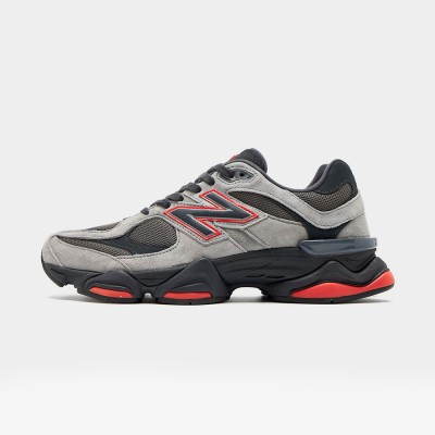 New Balance 9060 U9060JBO Grey Black Red – Unisex Chunky Retro Lifestyle Sneakers with ABZORB Comfort